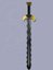 Small image #1 for High Quality Foam Sword with Wavy Blade and Star Graphic