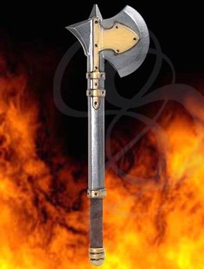Decorated Foam Battle Axe for Sparring or LARP