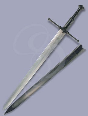 Black-Hilted, Ring-Guarded Bastard Sword