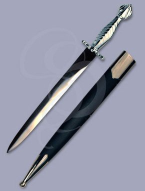 Silverlocke Noble Dagger - Nickel-hilted with sheath