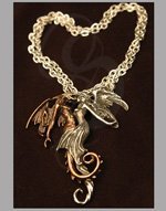 Two-Tone, Pewter Pendant and Chain
