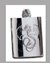 Small image #1 for Handmade Pewter Flask with Dragon Design