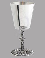 Lindisfarne Abbey Wine Goblet  Medieval Pewter Goblet