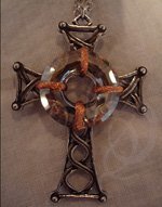 Pewter Celtic Cross Pendant with Silver Chain