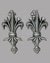 Small image #1 for Pewter or Bronze Fleur de Lis Wall Hangers for Swords, Daggers, and Pistols