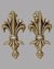 Small image #2 for Pewter or Bronze Fleur de Lis Wall Hangers for Swords, Daggers, and Pistols