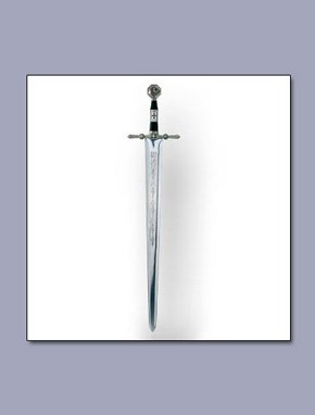 Intricately Detailed Crusader Sword for Display