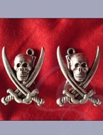 Pewter Pirate Wall Hangers for Swords, Daggers and Flintlock Pistols