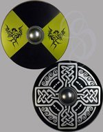 Viking Shields with Metal Boss and Wooden Grip (for Display Only)