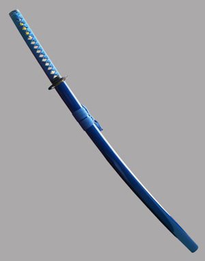 Blue Destiny Hand Forged Katana with Carbon Steel Blade and Blue Scabbard