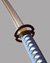 Small image #3 for Blue Destiny Hand Forged Katana with Carbon Steel Blade and Blue Scabbard