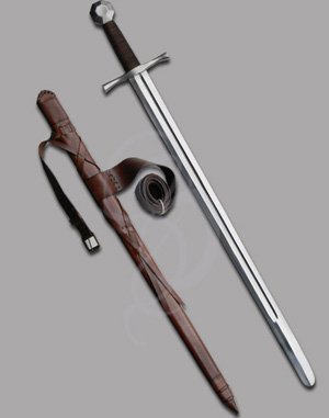 Holy Land Sword with Leather Scabbard and Sword Hanger for Stage Combat