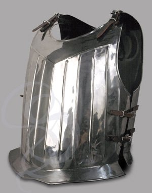 Fluted Steel Breastplate and Backplate with Leather Straps