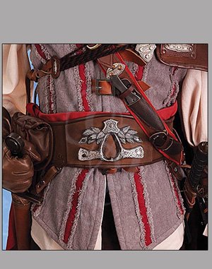 Heavy Leather Decorated Belt Baldric