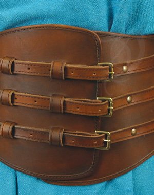 Wide leather kidney (gladiator) belt