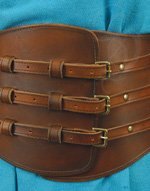 Wide leather kidney (gladiator) belt