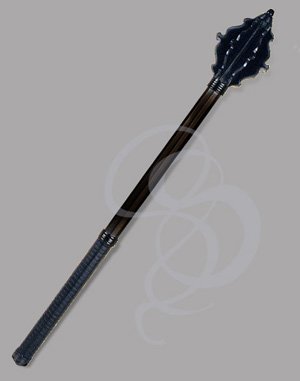 16th Century Flanged War Mace with Leather-Wrapped Shaft