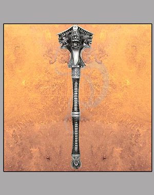 Large Two-Handed Spiked Battle Mace, Made of Foam