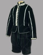 Official Henry VIII Black Velvet Doublet from The Tudors