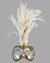 Small image #1 for Galetto Colombina argento piume bianche - Venetian Mask