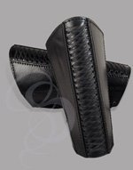 Adjustable Leather Bracers with Crossing Straps