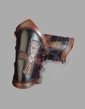 Handcrafted Knight Leather Bracers