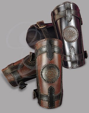 Sorcerer Leather Bracers with Battle Mage Star