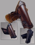 Ultra High-End 'LeatherWorks' Series Leather Bracers - Swordsman