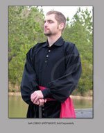 Renaissance Scottish-Style Shirt with Collar and Buttons