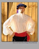 Silk Shirt with Ruffled Sleeves and Collar