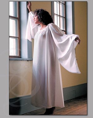 Full-Length Silk Renaissance  Chemise with Flowing Sleeves