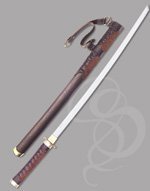 Leather-Braided Samurai Sword: Katana