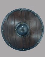 Viking-Style Foam Wood Design Shield with Solid Grip