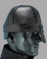 Warriors Leather Helmet Black Large