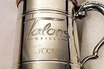 CORPORATE LOGO ON BRASS TRIMMED TANKARD