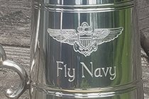 NAVAL AVIATOR INSIGNIA ON A TANKARD