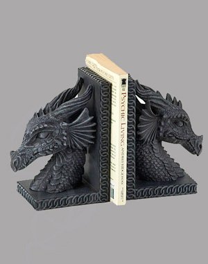 Polyresin Pewter Colored Bookends