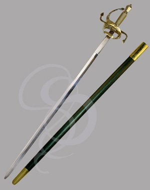 Ambergale: Brass Swept Hilt Rapier