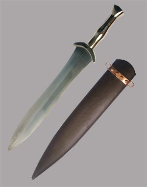 Spartan Lakonia  20-inch Short Sword with Bronze Grip and Guard