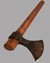 Small image #2 for Single Handed Viking Axe with Carbon Steel Head and Extended Upper Horn