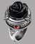 Small image #1 for Black Rose Poison Ring with Swiveling Secret Compartment
