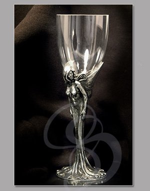 Fantasy Goblet: Fairy of the Lake in Pewter and Glass