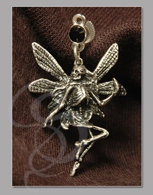 Fey Necrosis Silver Plated Skeletal Fairy Ear Stud