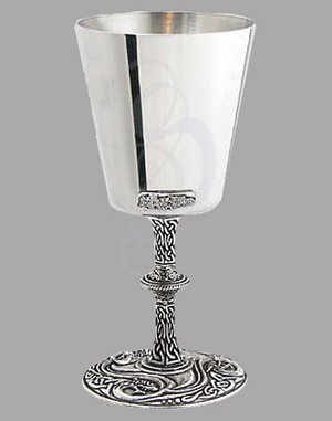Lindisfarne Abbey Wine Goblet  Medieval Pewter Goblet