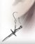 Small image #2 for Polished-Pewter Macbeth Dagger Earrings with Jet Hematite Crystals and Chain