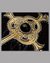 Small image #2 for Oversized, Ornate, Two-Tone, Brass and Pewter Crucifix