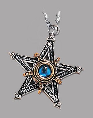 Medieval Pentangle Gothic Pendant with Chain