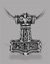 Small image #1 for Thor's Hammer Pendant Etched with Bindrunes