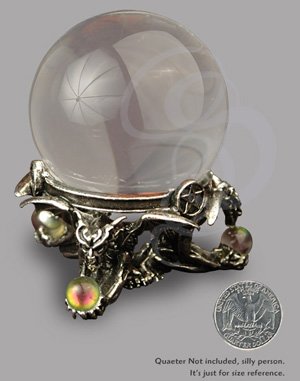 Miniature Crystal Ball with Gothic Pedestal Stand