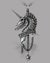 Small image #1 for Pale Horse Pendant- Skeletal Unicorn Pendant on Black Chain with Hanging Morning-Star